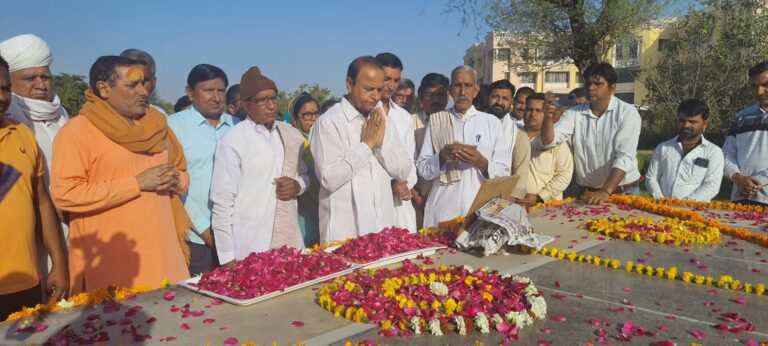 पूर्व मंत्री स्वर्गीय भीमसेन चौधरी  को किया नमन, हुई सर्व धर्म प्रार्थना