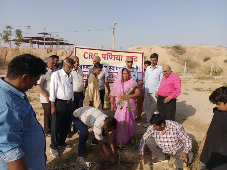 सीआरजी पनिया ट्रस्ट द्वारा महानन्द जी तलाई में 30 पौधे लगाकर की शुरुआत कार्यक्रम