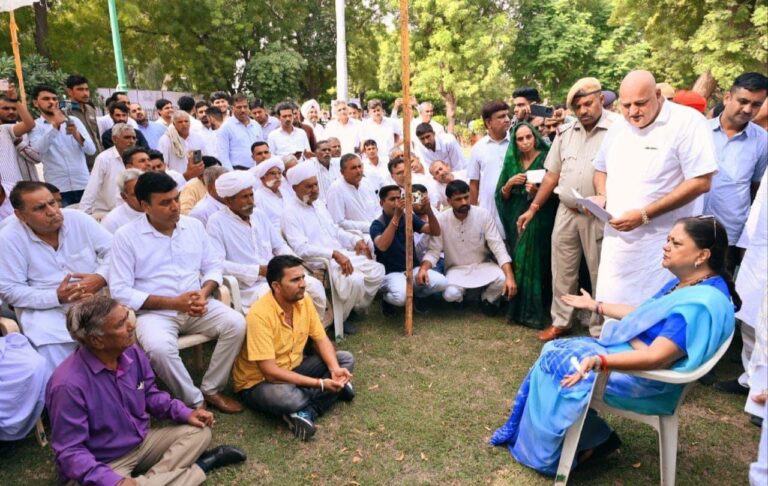 पूर्व मुख्यमंत्री वसुंधरा राजे से इंटरचेंज की माँग को लेकर एक प्रतिनिधिमंडल मिला