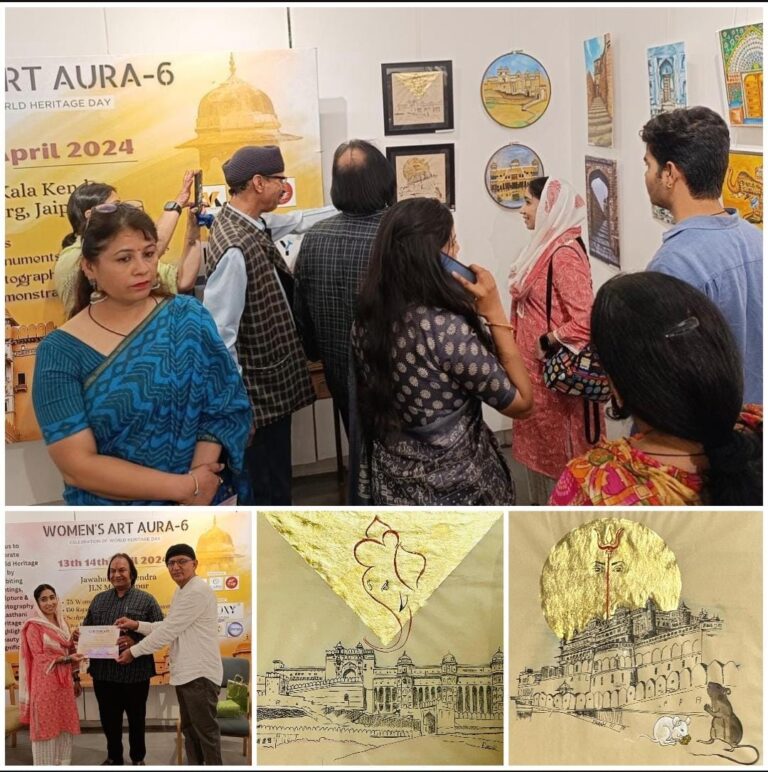 बीकानेर की कलाकार फराह के चित्र जयपुर में हुए प्रदर्शित