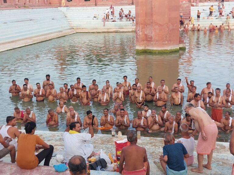 पितरों की तृप्ति के लिए शहर के तालाबों में शुरू हुआ तर्पण