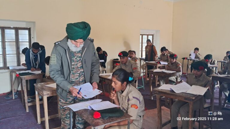 दियातरा में हुई एनसीसी की लिखित परीक्षा