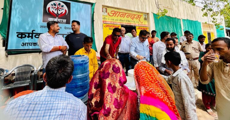 पीबीएम अस्पताल में प्याऊ का हुआ शुभारंभ