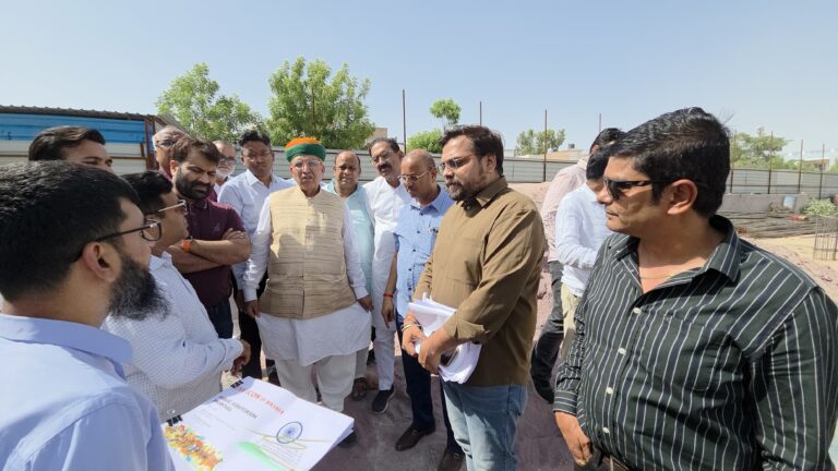 केंद्रीय मंत्री मेघवाल ने किया निर्माणाधीन डॉ. बी.आर. अंबेडकर ई लाइब्रेरी एवं ऑडिटोरियम का अवलोकन