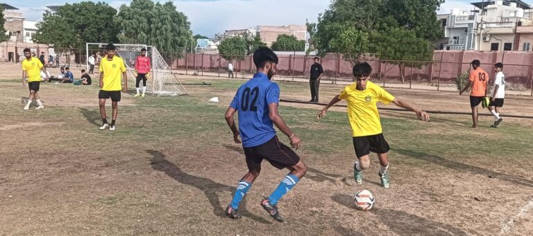 बीकानेर सुपर लीग फुटबॉल प्रतियोगिता मेंमें हो रहे रोमांचक मुकाबले