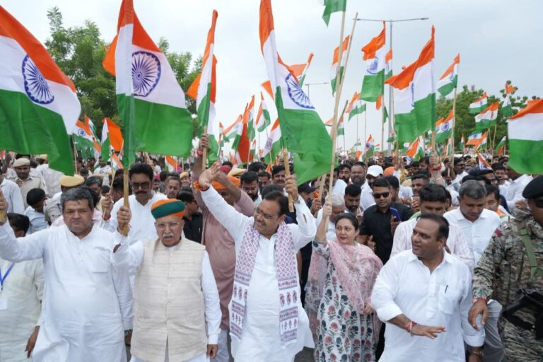 तिरंगा यात्रा केवल एक कार्यक्रम नहीं, बल्कि राष्ट्रभक्ति का एक महान अनुष्ठान है– मुख्यमंत्री भजनलाल शर्मा