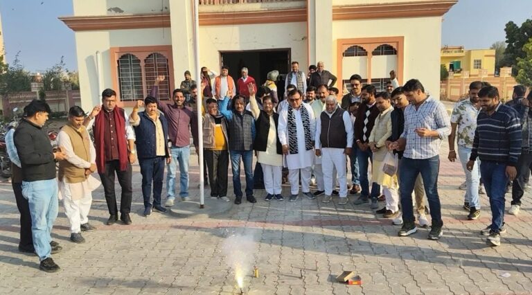 नितिन नबीन के राष्ट्रीय अध्यक्ष बनने पर बीकानेर में मनाया जश्न