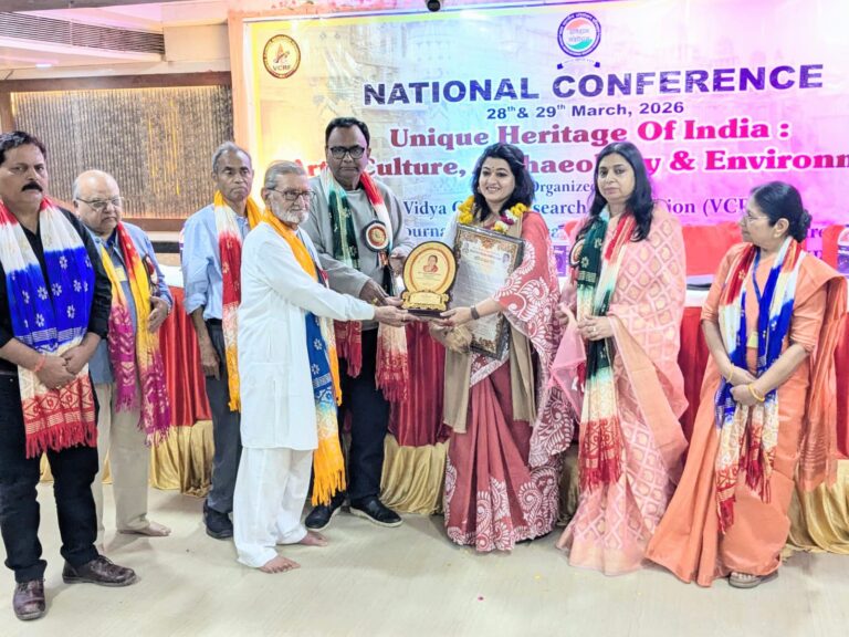 डॉ मेघना को ग्वालियर में मिला विद्या श्रीवास्तव मेमोरियल अवार्ड