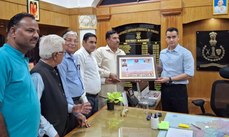 पुलिस अधीक्षक का किया स्वागत