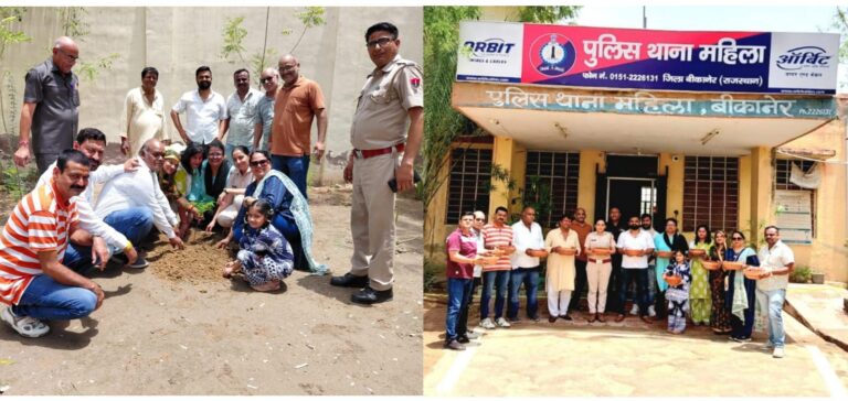 वृक्षारोपण के साथ पक्षियों के लिए पानी के पालसिए लगाए