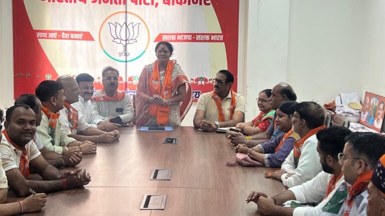 शहर भाजपा कार्यकारिणी की हुई बैठक