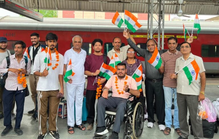 दिव्यांग खिलाड़ी पदक जीतने के लक्ष्य के साथ हुए रवाना